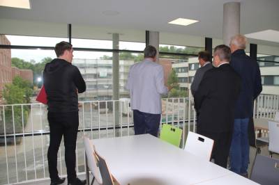 Blick aus der FHF-Mensa auf die Studentenwohnheime Foto Carla Roß