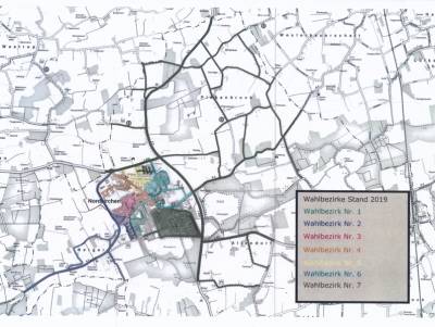 Karte Wahlbezirk 1-7 Nordkirchen